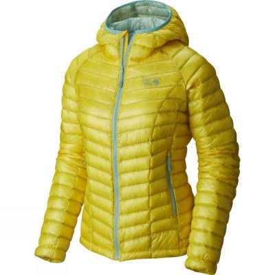 Chaquetas Mountain Hardwear Ghost Whisperer Down Hooded Mujer Amarillo - Chile QLJ489603